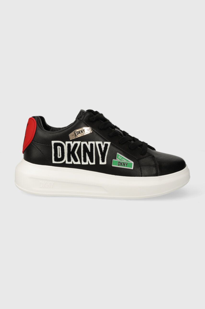 Levně Sneakers boty Dkny JEWEL CITY SIGNS černá barva, K1497456