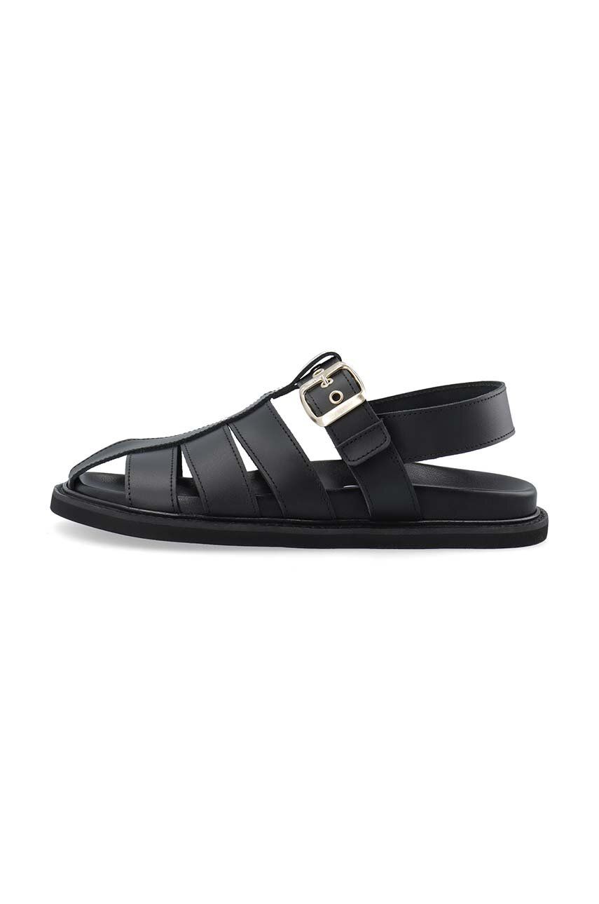 Bianco sandale de piele BIASALLY femei, culoarea negru, 11201087