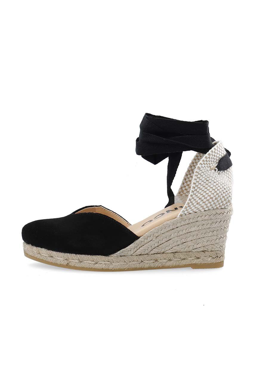 Levně Espadrilky Bianco BIAIBIZA černá barva, na klínku, 11201300