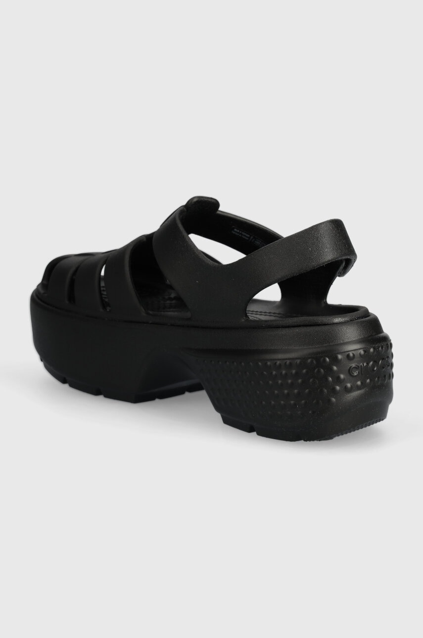 Crocs szandál Stomp Fisherman Sandal fekete, női, platformos, 209938 termék 2. képe