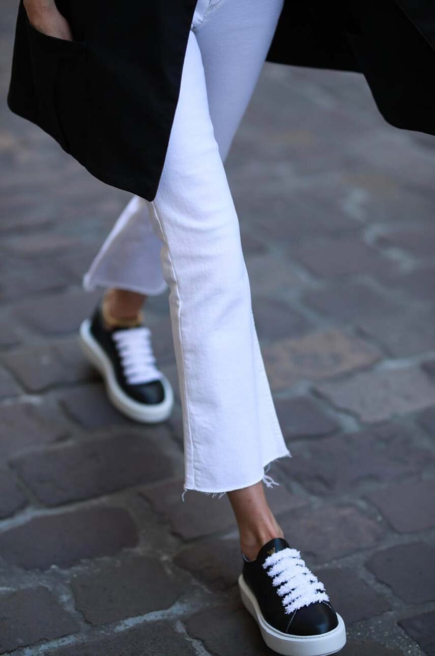 Δερμάτινα αθλητικά παπούτσια Vanda Novak Grace χρώμα: μαύρο φωτογραφία