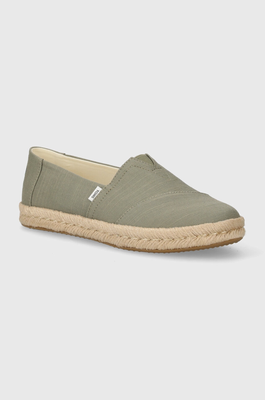 Toms espadrile Alpargata Rope 2.0 culoarea verde, 10020859