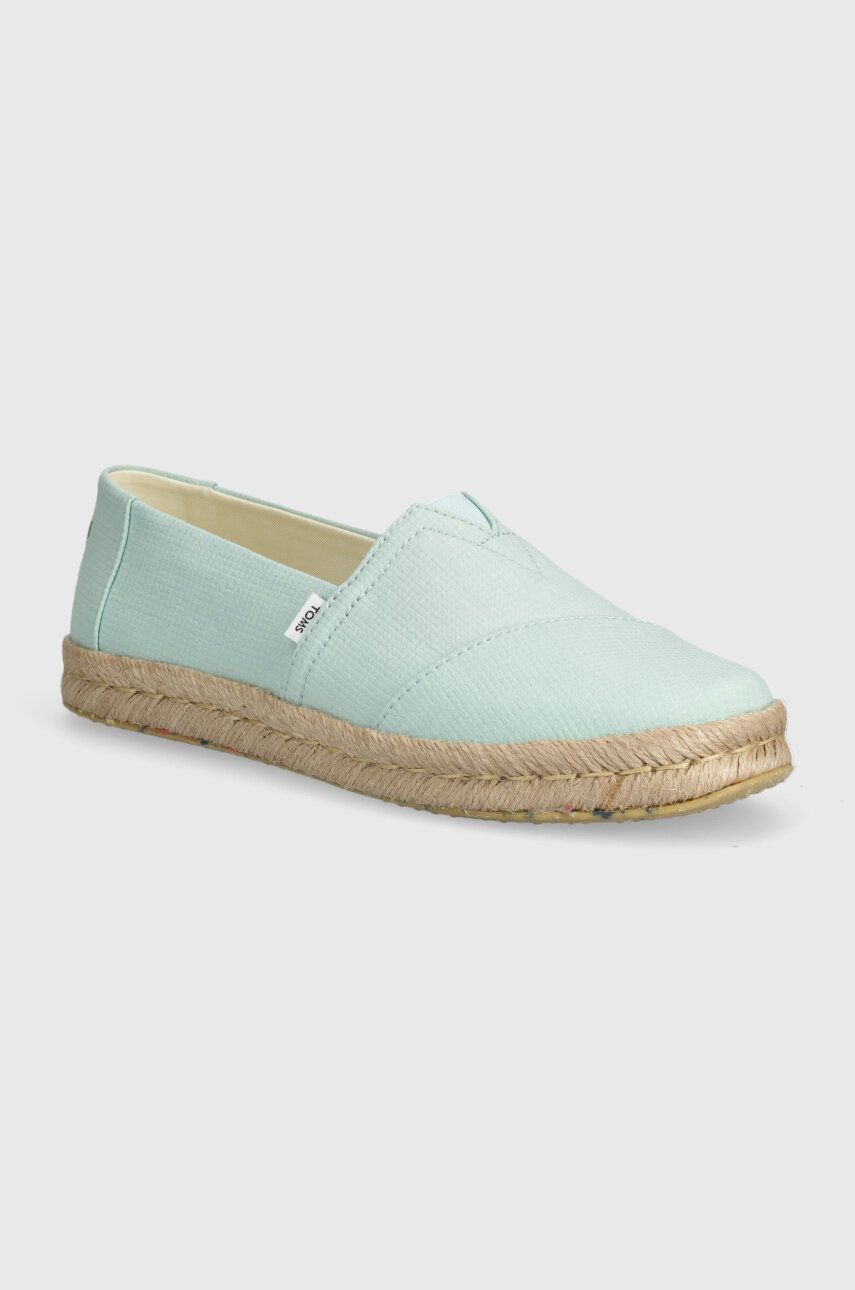 Toms espadrile Alpargata Rope 2.0 culoarea turcoaz, 10020682