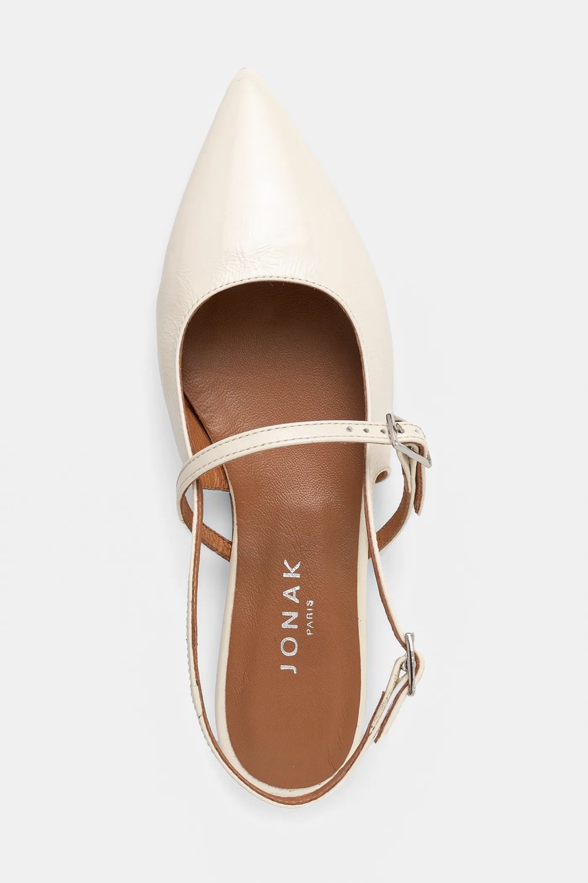 Δερμάτινες μπαλαρίνες Jonak DURA χρώμα: μπεζ, 3400226 φωτογραφία