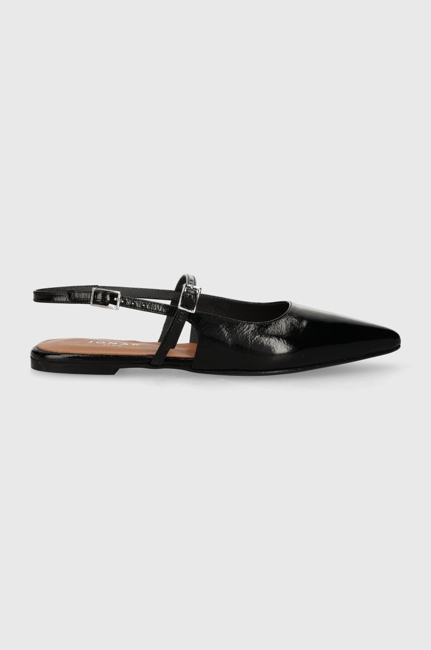 Jonak balerini de piele DURA culoarea negru, cu toc deschis, 3400226