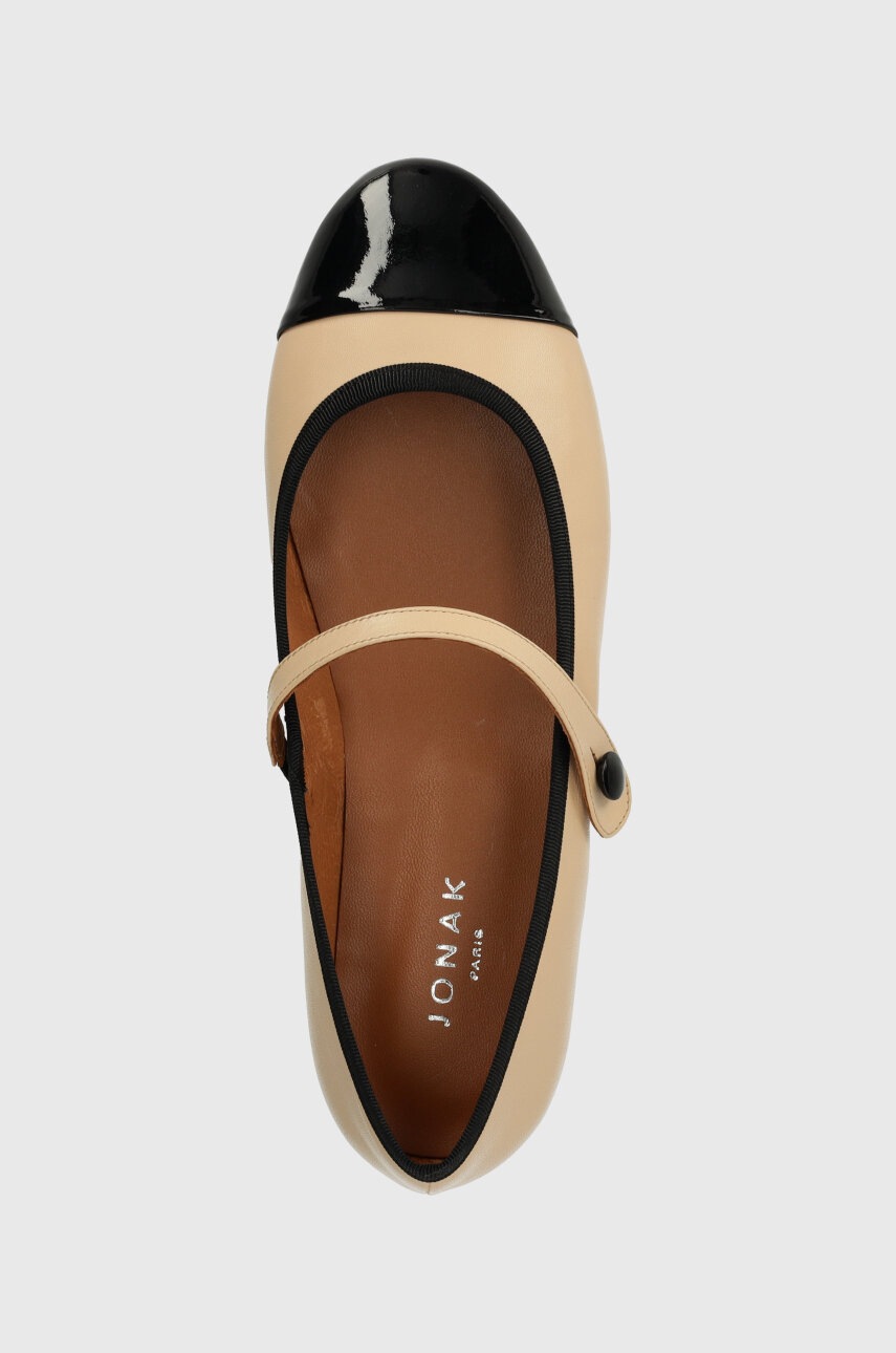 Δερμάτινες μπαλαρίνες Jonak DREUX χρώμα: μπεζ, 3500168 φωτογραφία