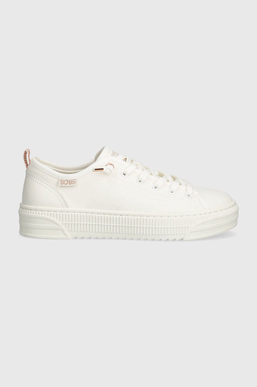 Πάνινα παπούτσια Skechers χρώμα: άσπρο