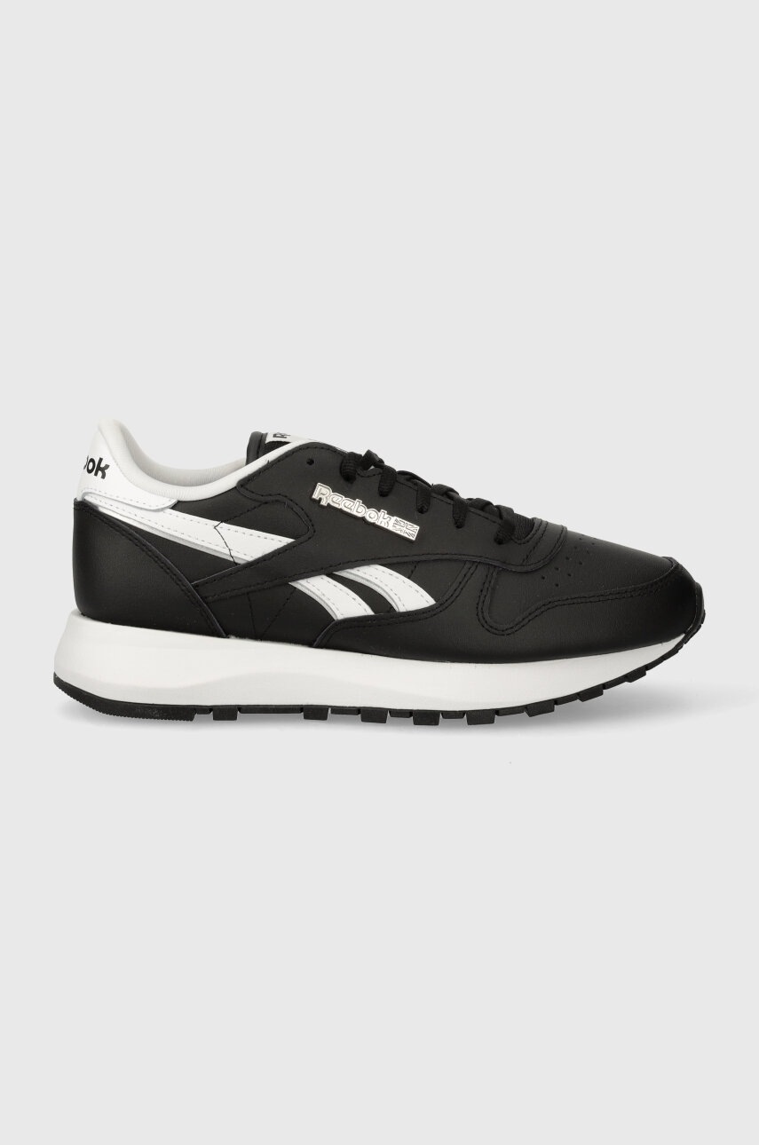 Δερμάτινα αθλητικά παπούτσια Reebok Classic Classic Leather χρώμα: μαύρο, 100074549 φωτογραφία