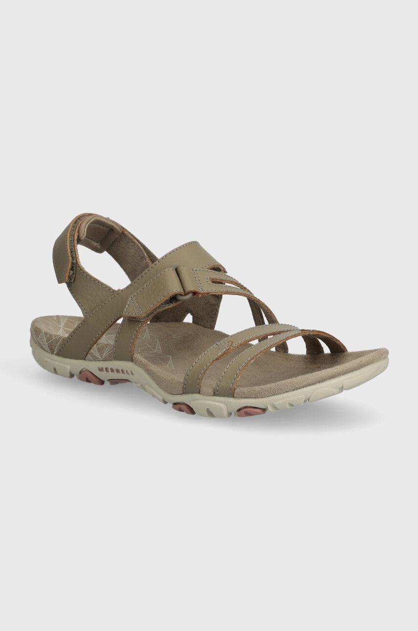 Merrell sandale de piele SANDSPUR ROSE CONVERT femei, culoarea bej, J003424