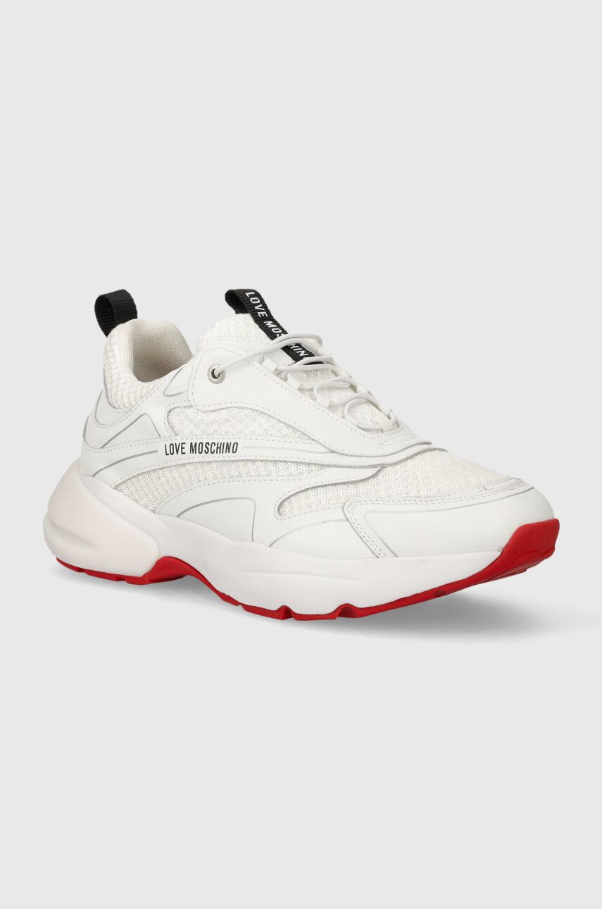 E-shop Sneakers boty Love Moschino bílá barva, JA15595G0IIQ310A