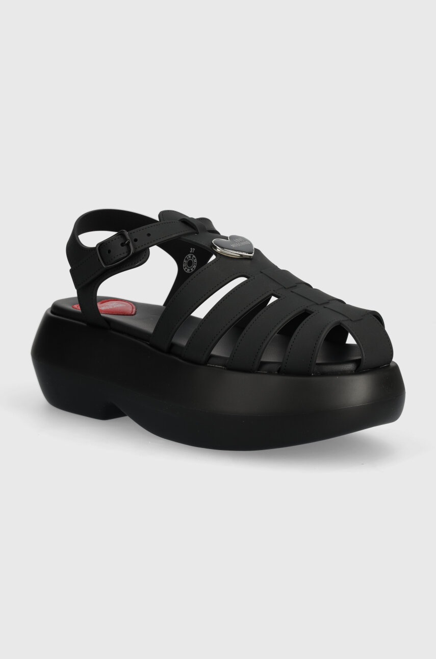 

Сандали Love Moschino в черно с платформа JA16247I0II38000, Черен