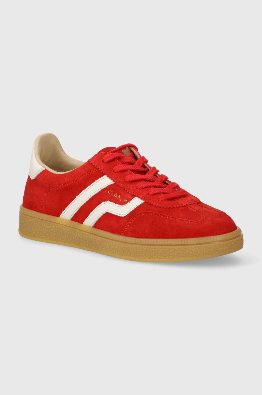 Gant sneakers din piele intoarsă Cuzima culoarea rosu, 28533550.G51