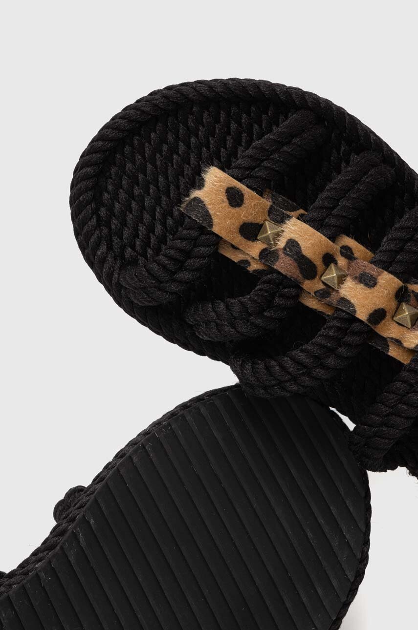 Σανδάλια Bohonomad Serengeti χρώμα: μαύρο, SRG.LEO φωτογραφία