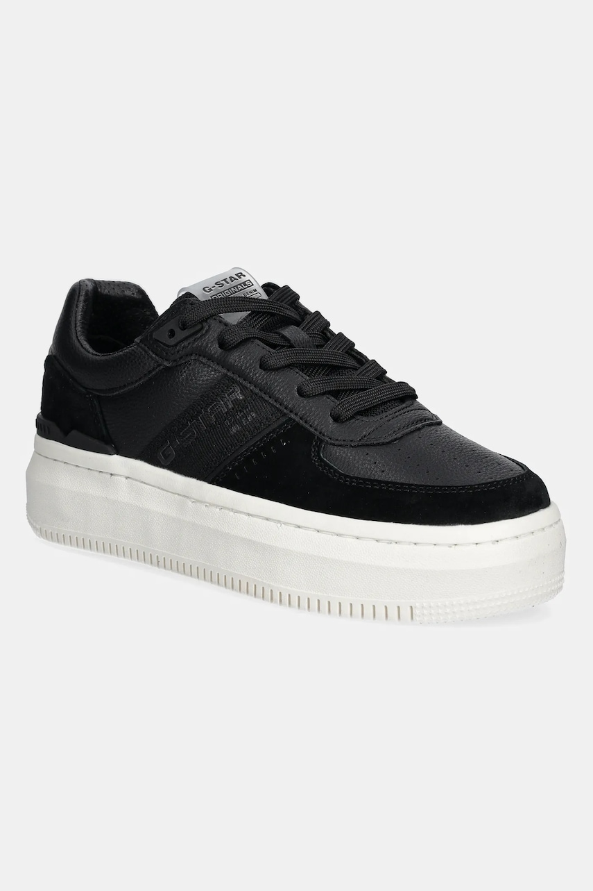 G-Star sneakers EVE BSC LEA W femei, culoarea negru, 2411076501.BLK.GNMET