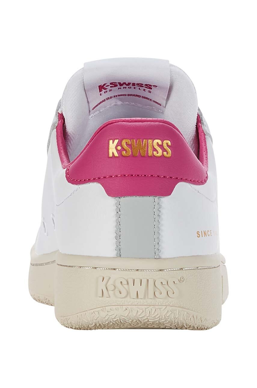 Δερμάτινα αθλητικά παπούτσια K-Swiss SLAMMKLUB CC χρώμα: άσπρο, 98911.977.M φωτογραφία