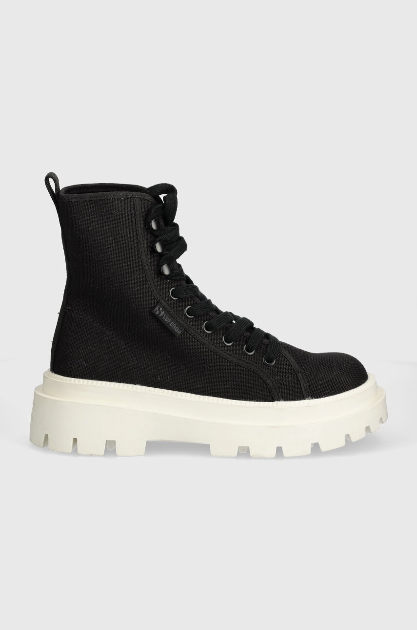 Πάνινα παπούτσια Superga 3051 ALPINA APEX HIGH χρώμα: μαύρο, S1171QW φωτογραφία
