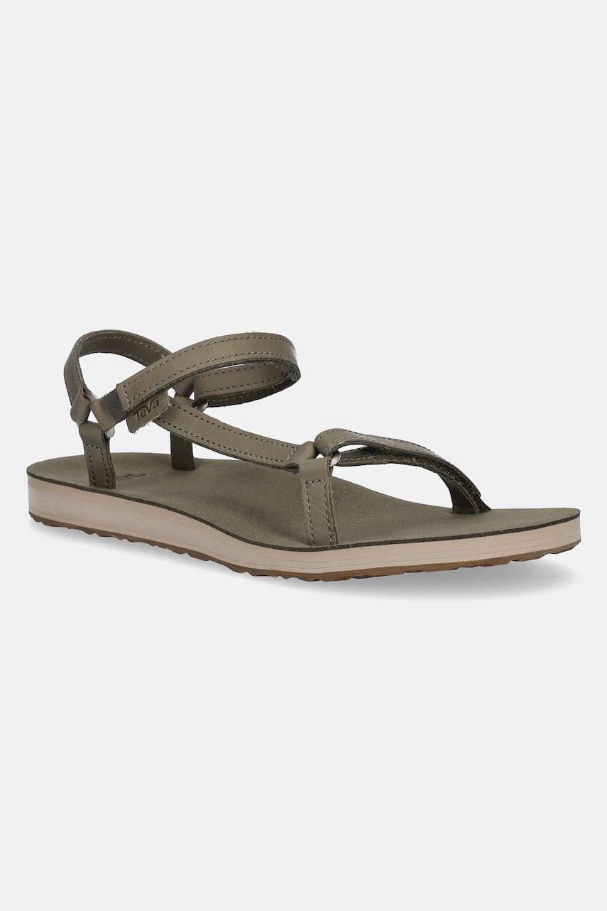 Teva sandale de piele Original Universal Slim Lea femei, culoarea bej, 1151031 Teva sandale de piele Original Universal Slim Lea femei, culoarea bej, 1151031