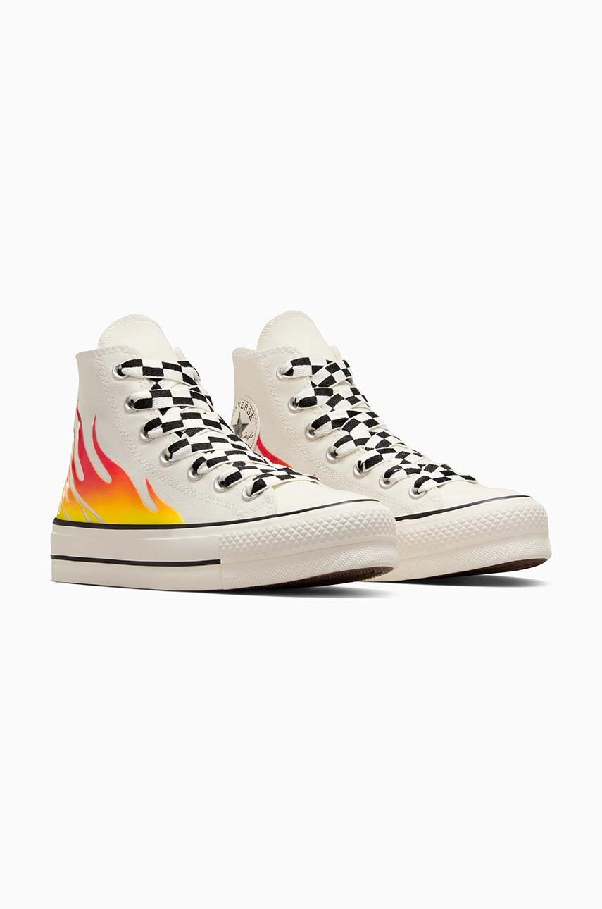 Πάνινα παπούτσια Converse Chuck Taylor All Star Lift χρώμα: άσπρο, A07892C φωτογραφία