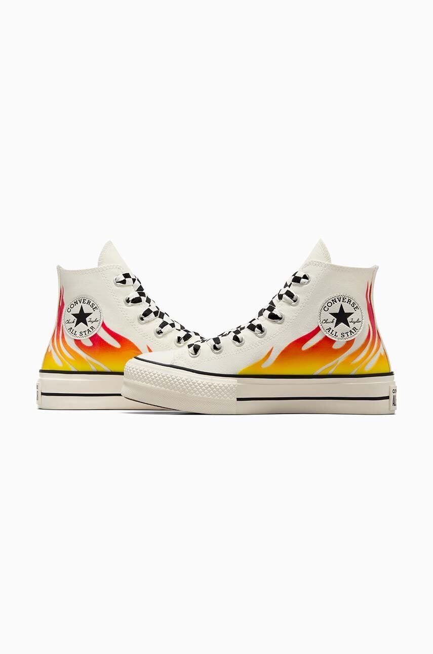 Πάνινα παπούτσια Converse Chuck Taylor All Star Lift χρώμα: άσπρο, A07892C φωτογραφία
