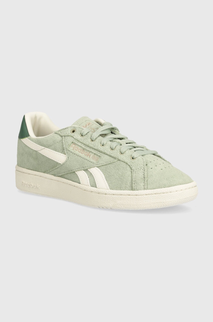 Reebok Classic sneakers din piele intoarsă CLUB C culoarea verde, 100074642