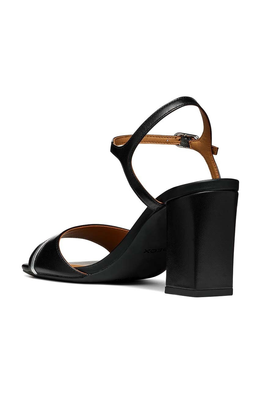 Δερμάτινα σανδάλια Geox D NEW ERAKLIA 80 F χρώμα: μαύρο, D45RPF 000TU C9999 φωτογραφία