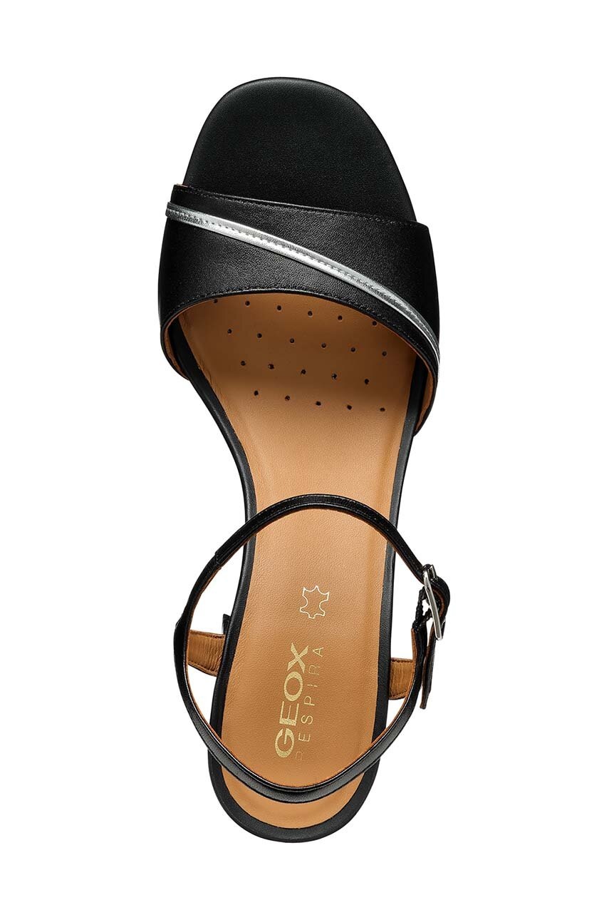 Δερμάτινα σανδάλια Geox D NEW ERAKLIA 80 F χρώμα: μαύρο, D45RPF 000TU C9999 φωτογραφία