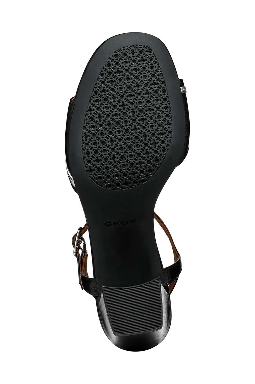 Δερμάτινα σανδάλια Geox D NEW ERAKLIA 80 F χρώμα: μαύρο, D45RPF 000TU C9999 φωτογραφία