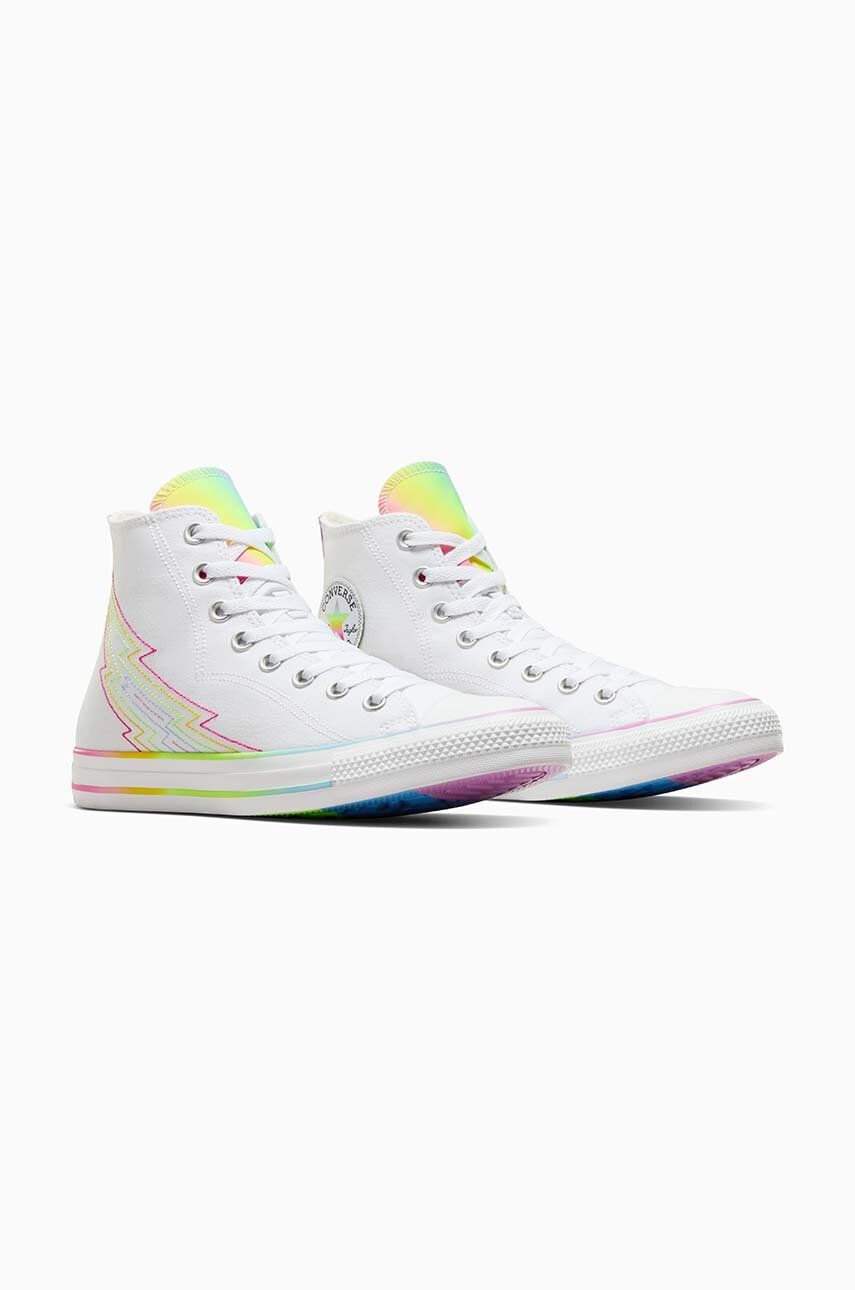 Tenisice Converse Chuck Taylor All Star Hi Pride Za žene, Boja: Bijela, A10216C