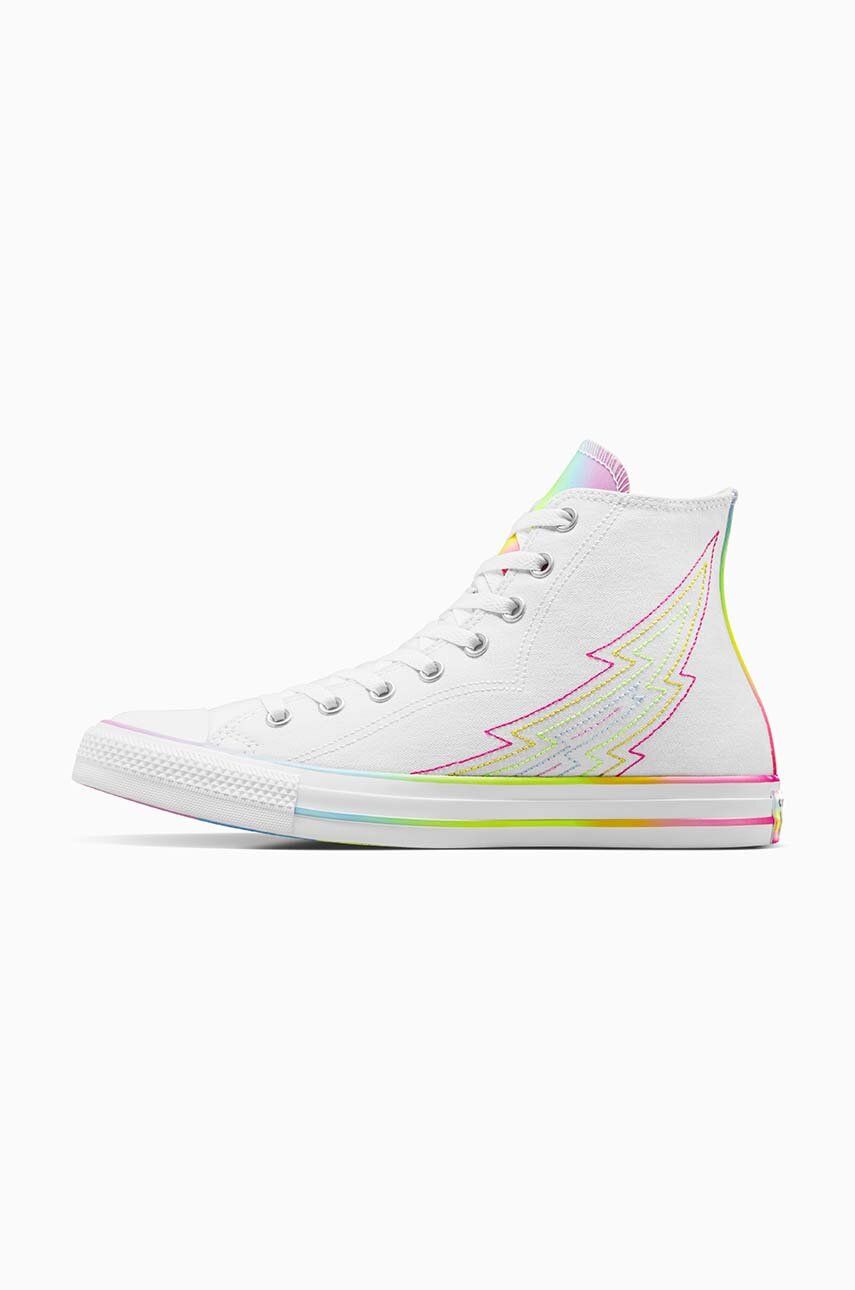 Tenisice Converse Chuck Taylor All Star Hi Pride Za žene, Boja: Bijela, A10216C