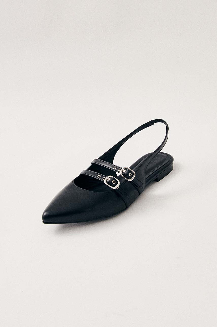 Δερμάτινες μπαλαρίνες Alohas Wren χρώμα: μαύρο, S100495-01 φωτογραφία