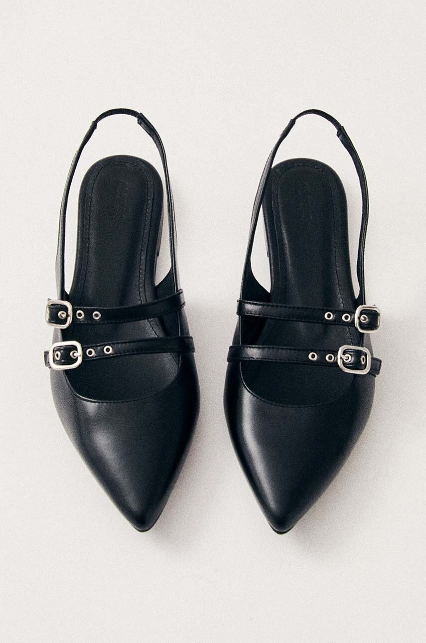 Δερμάτινες μπαλαρίνες Alohas Wren χρώμα: μαύρο, S100495-01 φωτογραφία