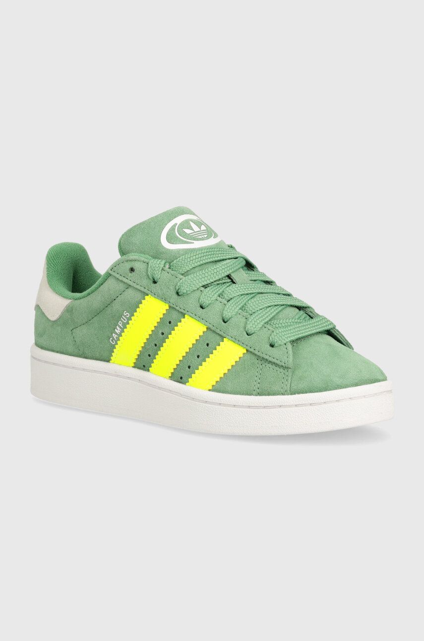 adidas Originals sneakers din piele intoarsă Campus 00s culoarea verde, IF3967
