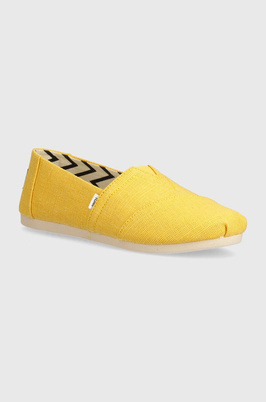Toms espadrile Alpargata culoarea galben, 10020651