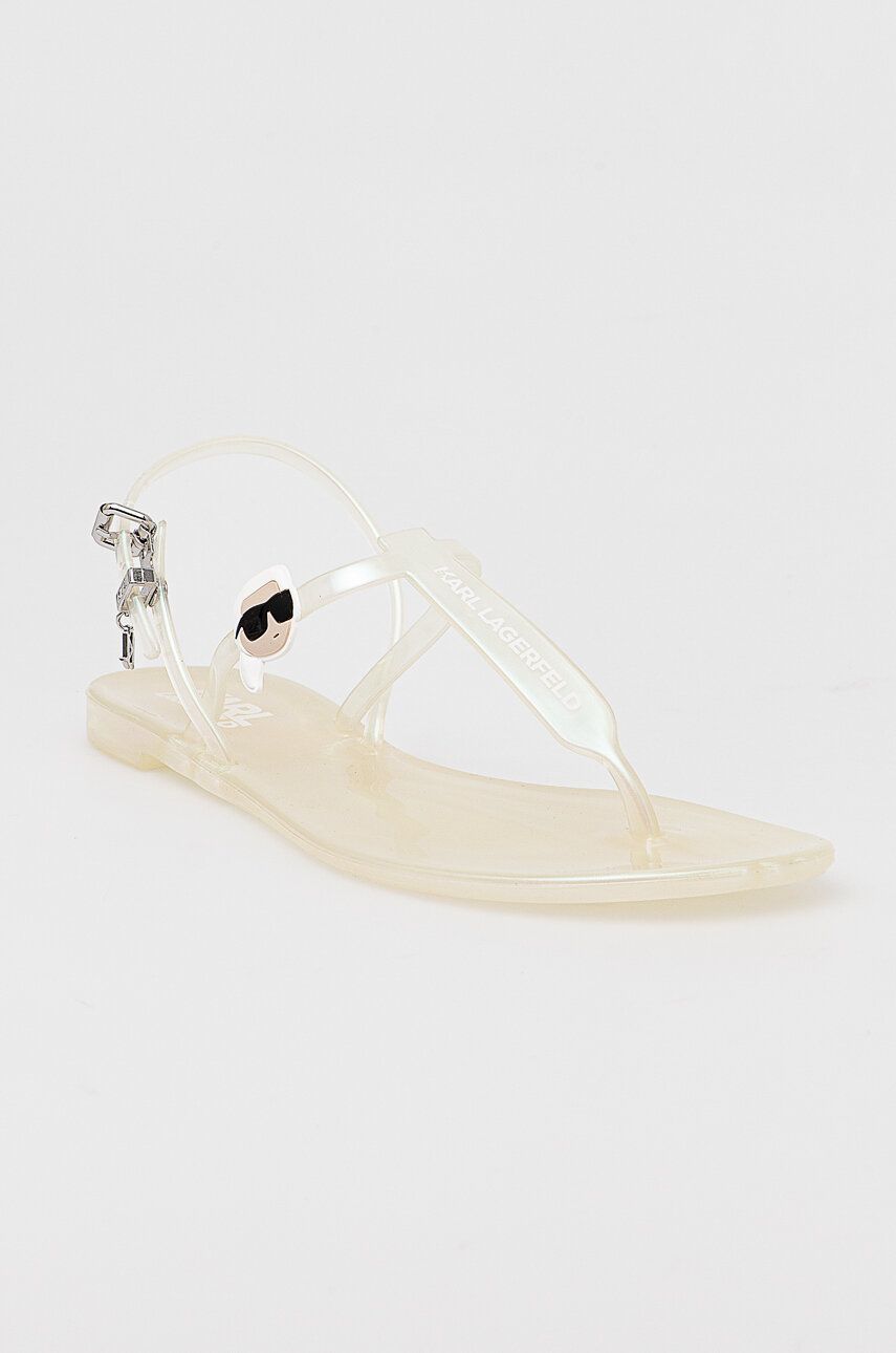 Karl Lagerfeld sandale JELLY femei, culoarea transparent, KL80002N