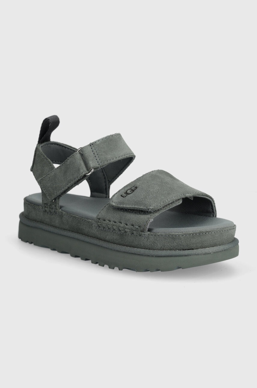 

Велурени сандали UGG Goldenstar в сиво с платформа 1136783.RNS, Сив