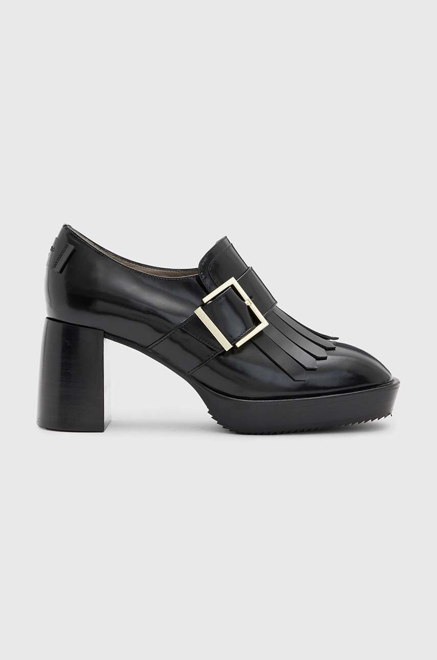 AllSaints pantofi de piele Zia culoarea negru, cu toc drept, WF550Z