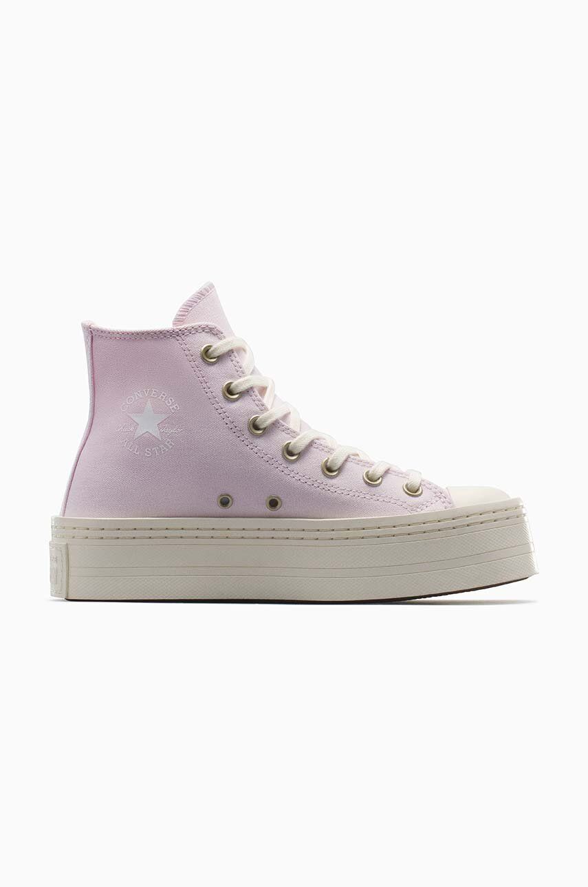 Converse tenisi Chuck Taylor All Star Modern Lift femei, culoarea roz, A07578C