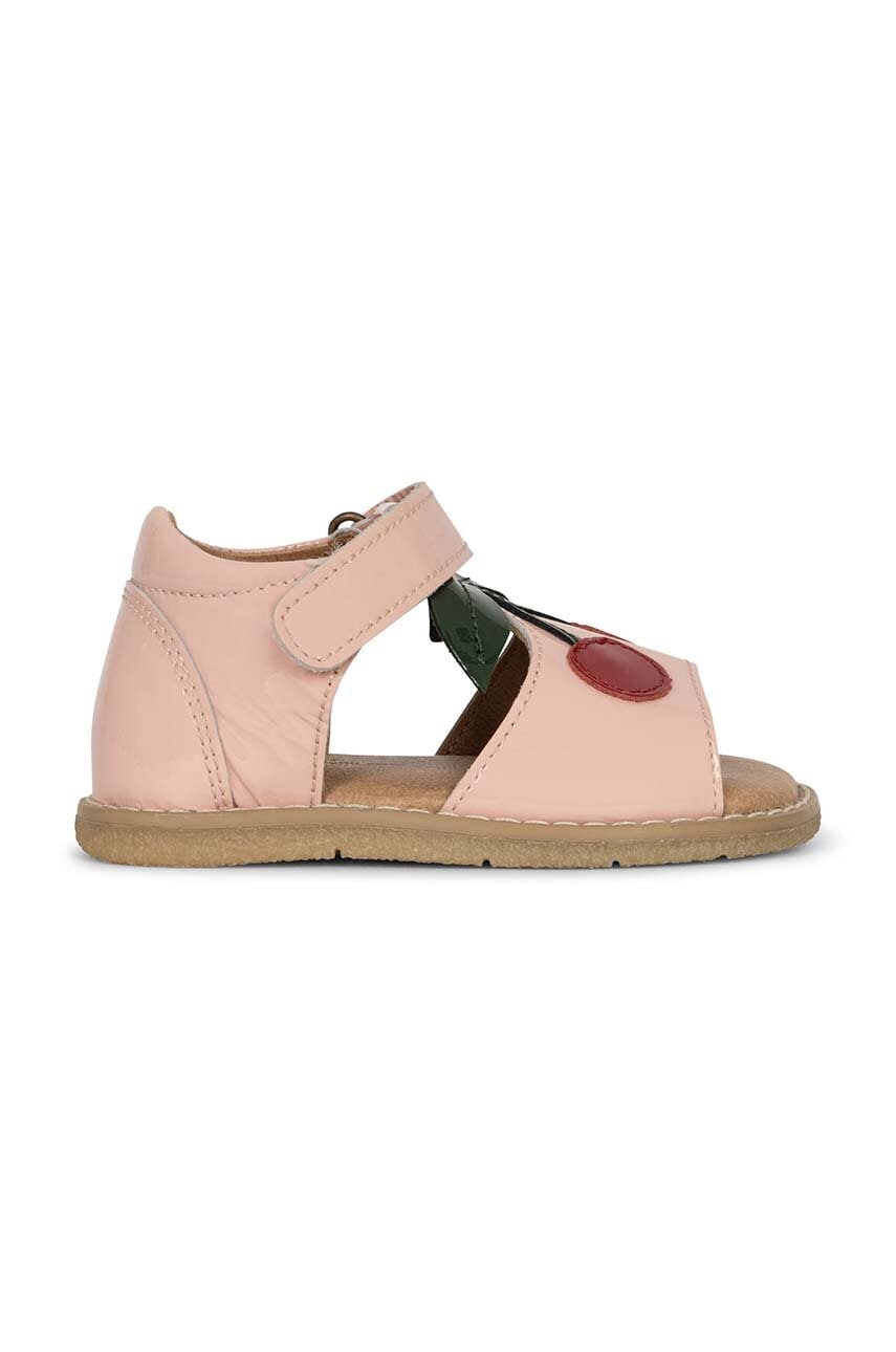 Детские кожаные сандалии Konges Sløjd цвет розовый Детские кожаные сандалии Konges Sløjd цвет розовый