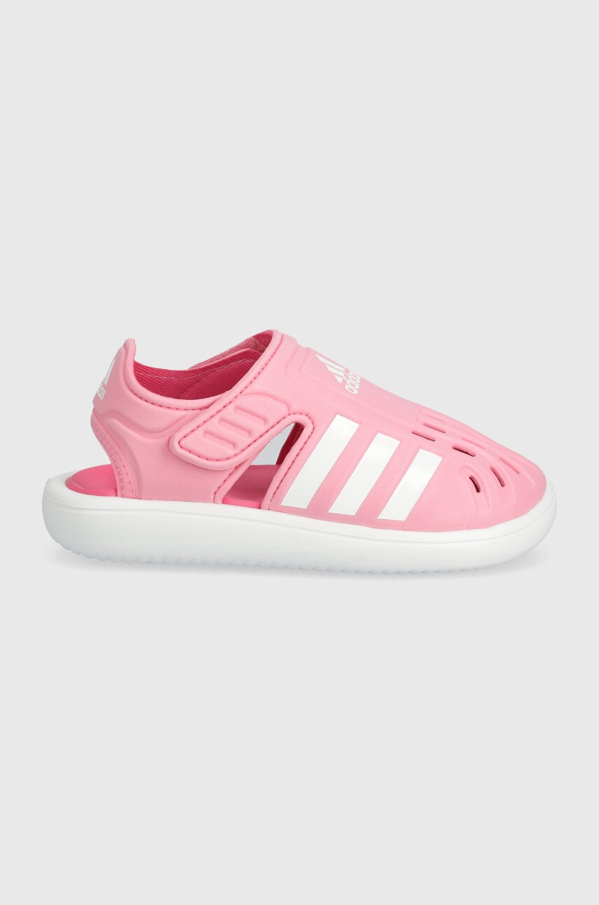 Дитяче водне взуття adidas WATER SANDAL C колір рожевий