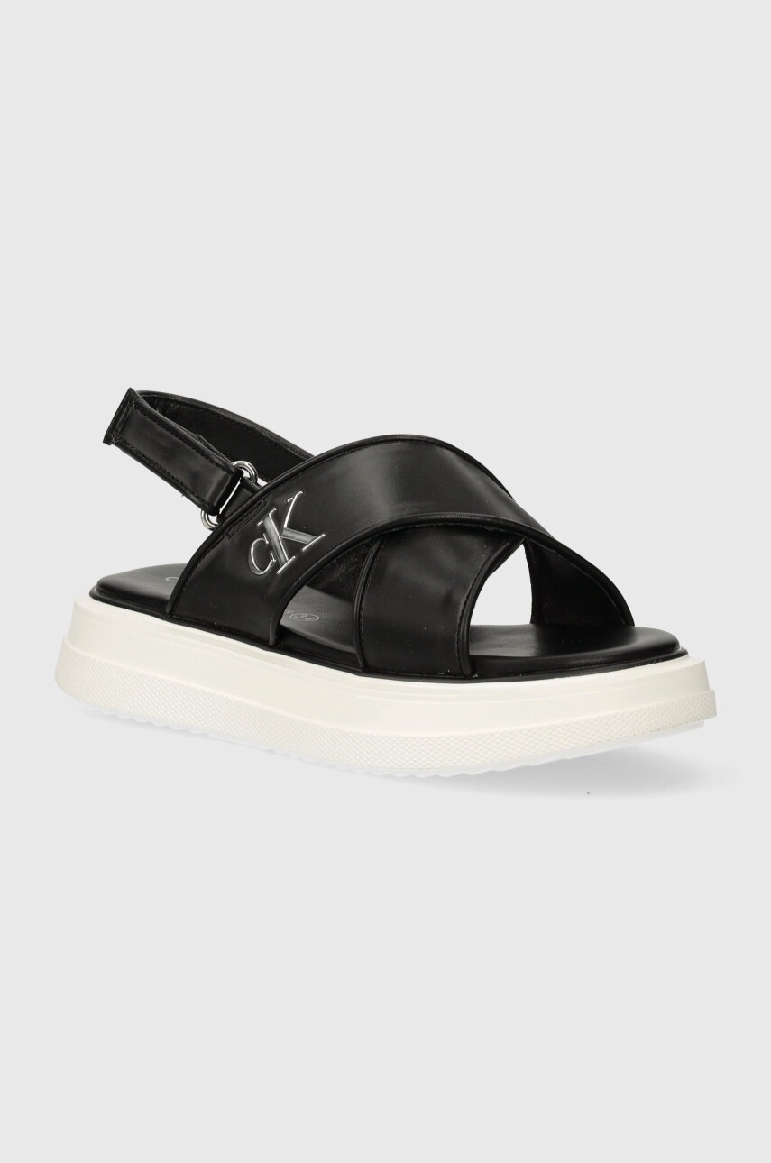 

Детски сандали Calvin Klein Jeans в черно, Черен
