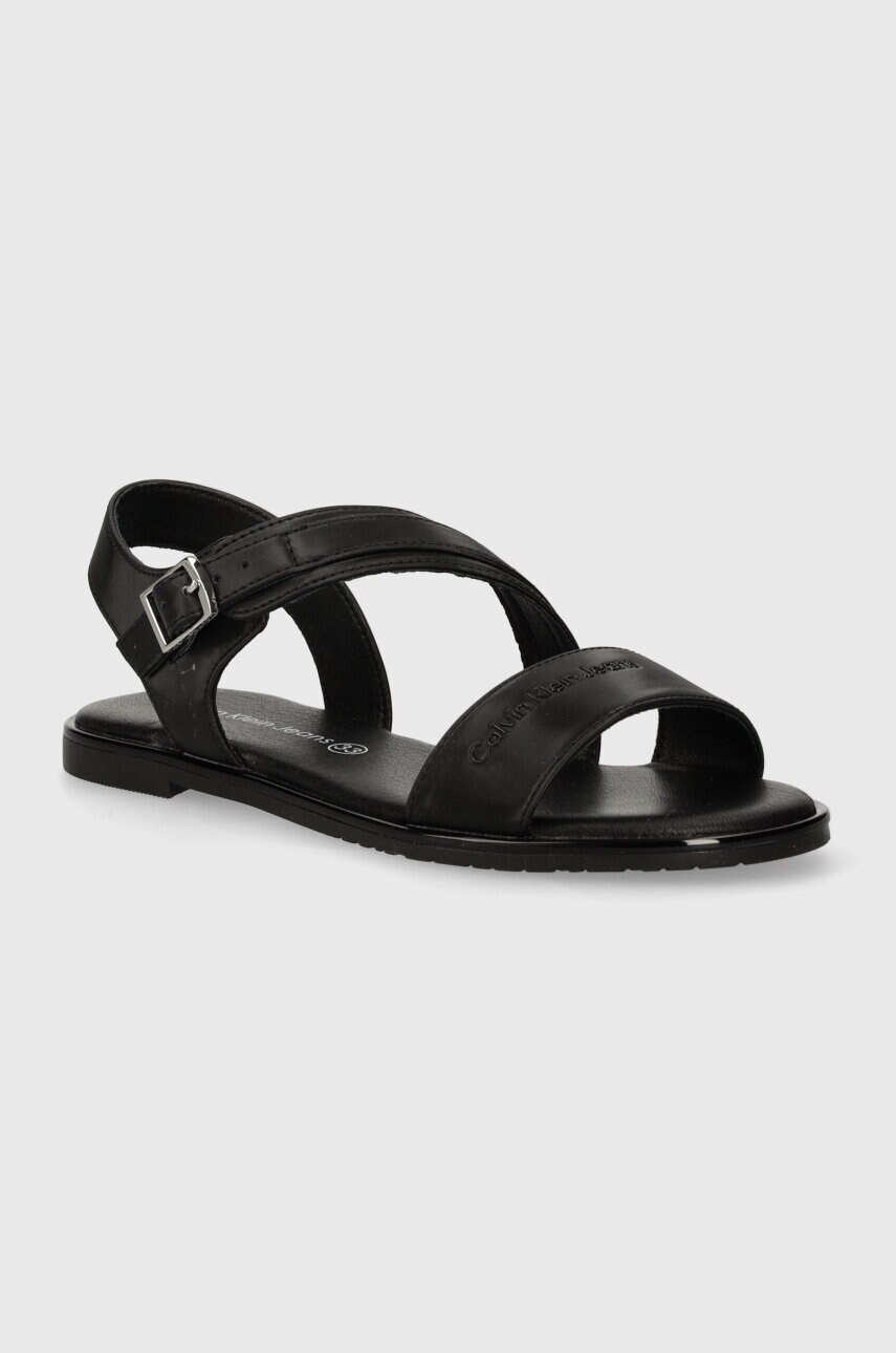 Levně Dětské sandály Calvin Klein Jeans černá barva