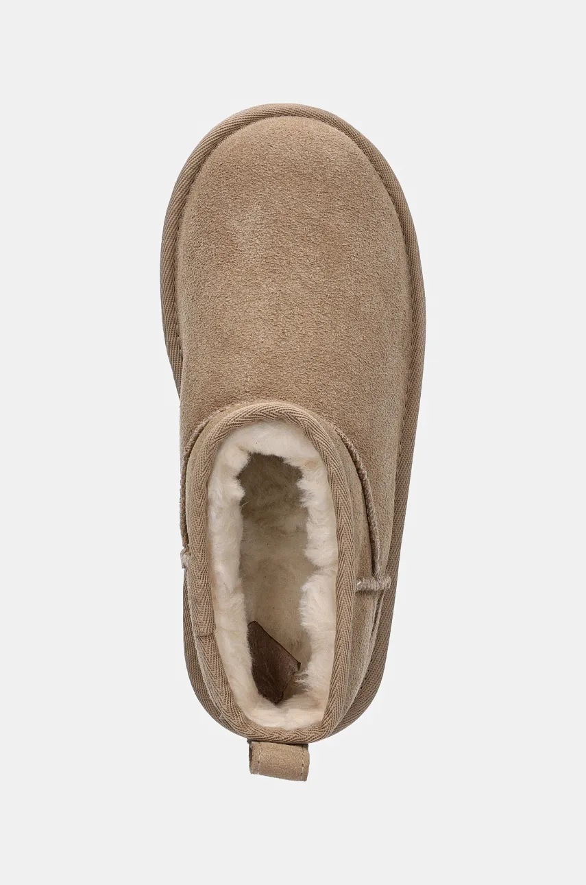 UGG snehule detské semišové CLASSIC ULTRA MINPLATFORM (obrázok 4)