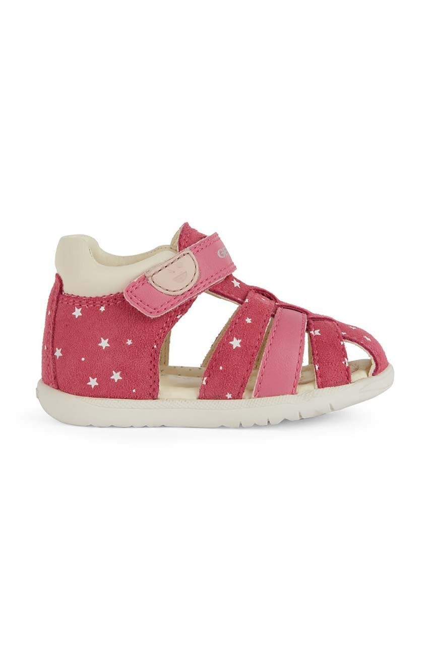 Детские кожаные сандалии Geox SANDAL MACCHIA цвет розовый