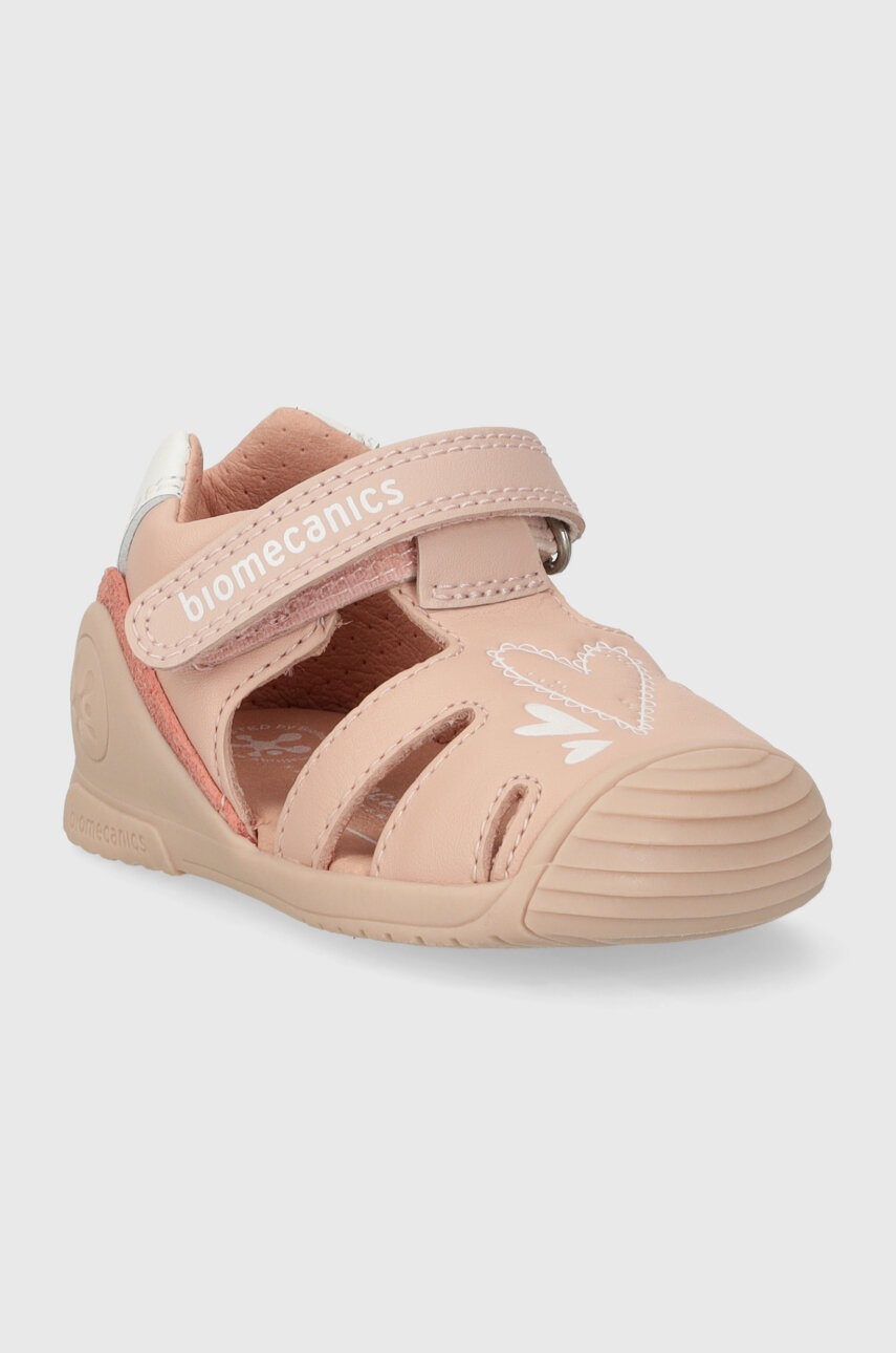 Детские кожаные сандалии Biomecanics цвет розовый Детские кожаные сандалии Biomecanics цвет розовый