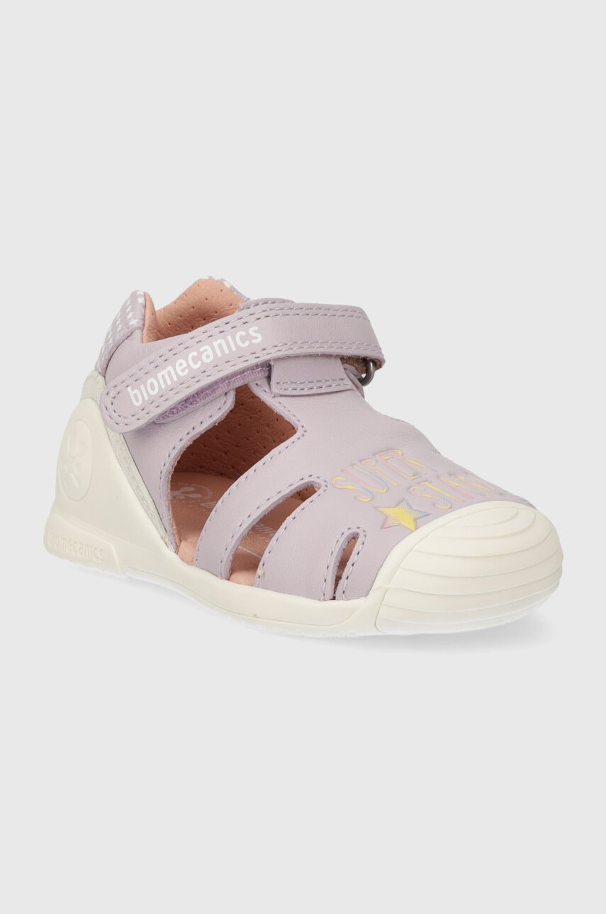Детские кожаные сандалии Biomecanics цвет фиолетовый Детские кожаные сандалии Biomecanics цвет фиолетовый