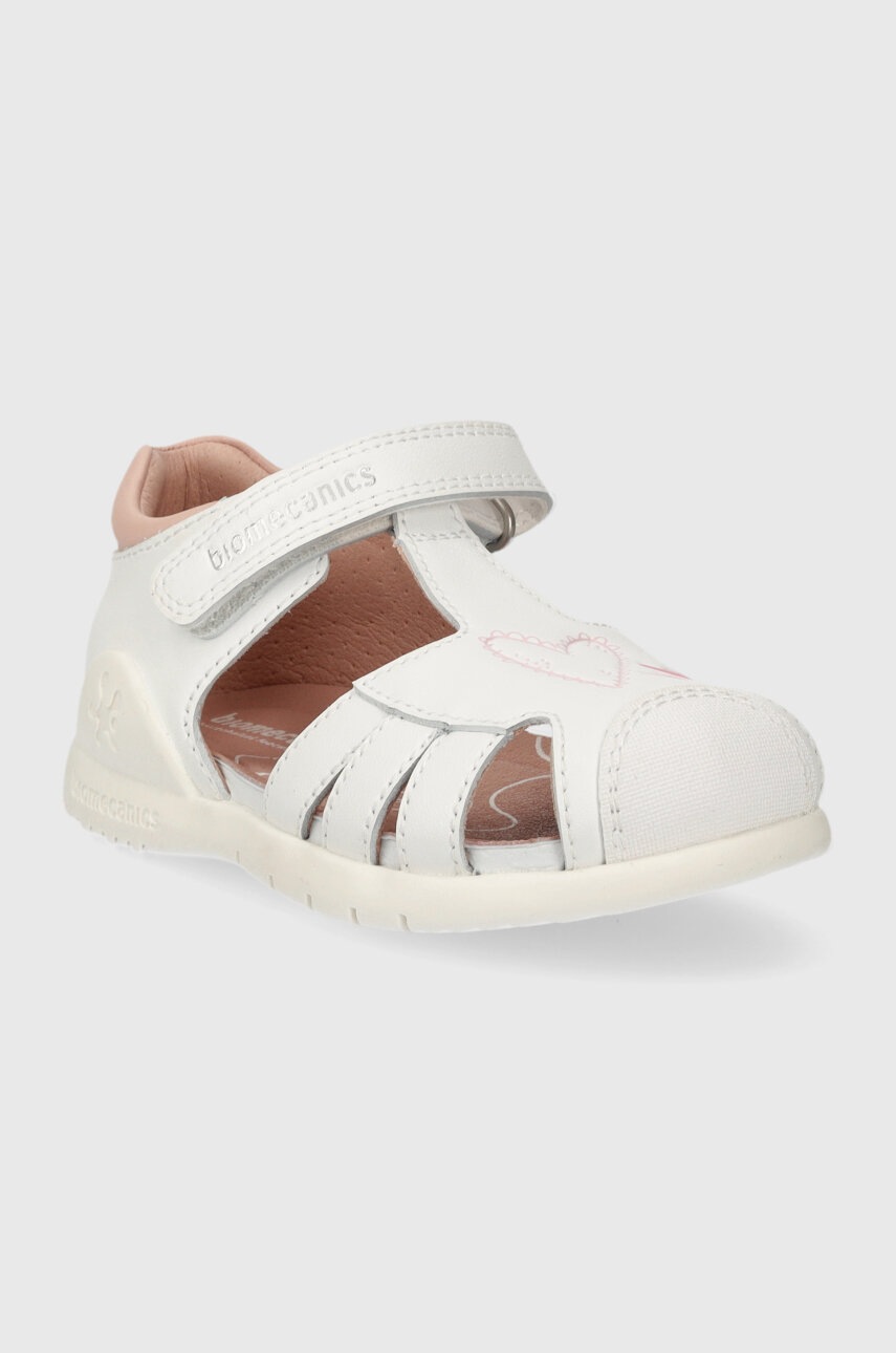 Дитячі шкіряні сандалі Biomecanics колір білий Дитячі шкіряні сандалі Biomecanics колір білий