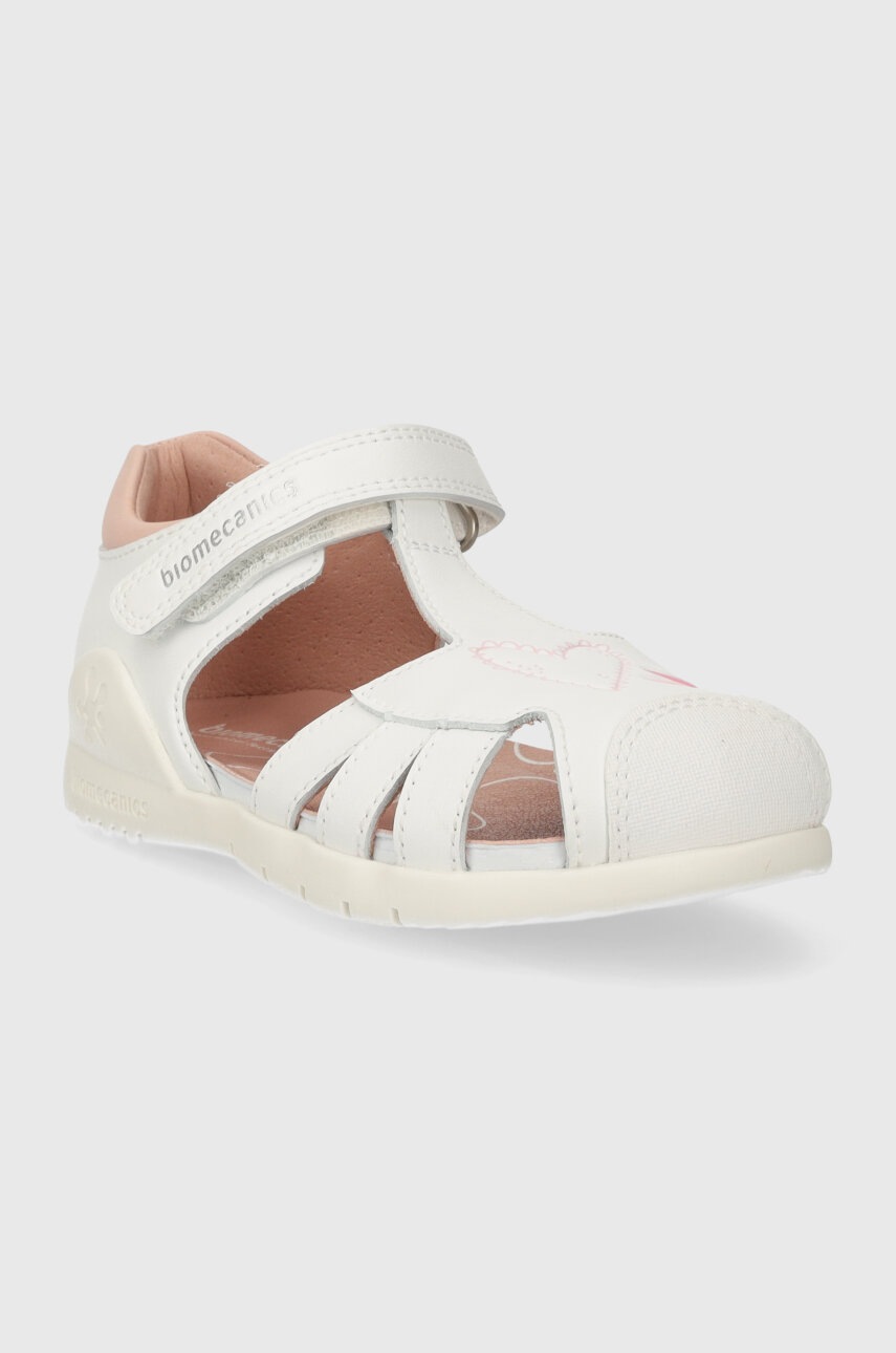 Дитячі шкіряні сандалі Biomecanics колір білий