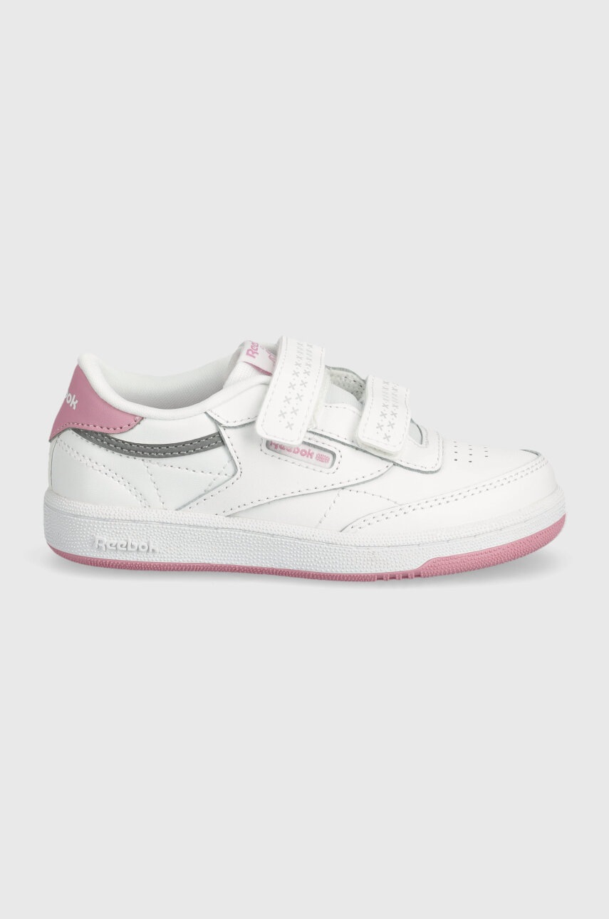 Дитячі шкіряні кросівки Reebok Classic Club C колір білий 100075110