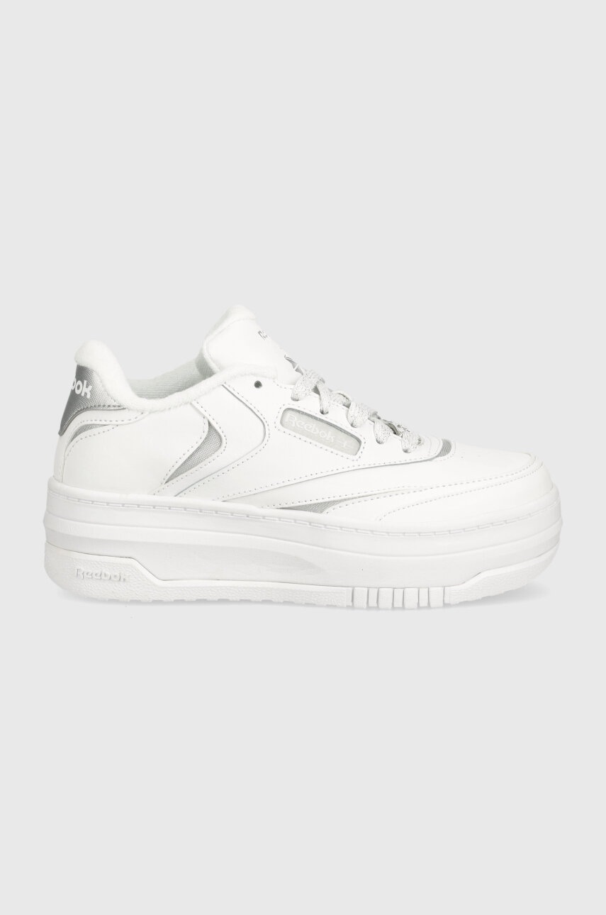 Детские кожаные кроссовки Reebok Classic Club C цвет белый 100075123 Детские кожаные кроссовки Reebok Classic Club C цвет белый 100075123