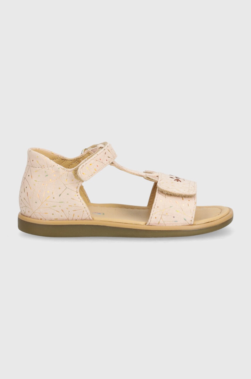 Дитячі замшеві сандалі Shoo Pom TITY MIAOU колір бежевий